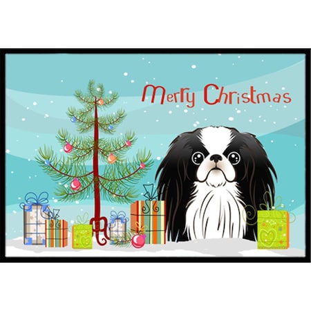 Carolines Treasures Christmas Tree and Japanese Chin Indoor or Outdoor Mat- 24 x 36 BB1602JMAT